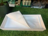 Ящик для рассады Профи на 3 л 40 х 17,5 х 5 см белый с капиллярным матом Благодатное земледелие